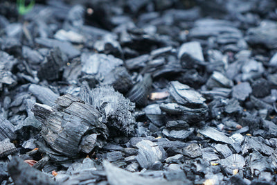Depiction of accumulated charcoal