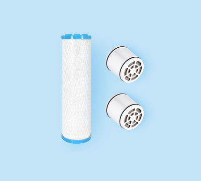 Faucet and Two Shower Water Filter Refills