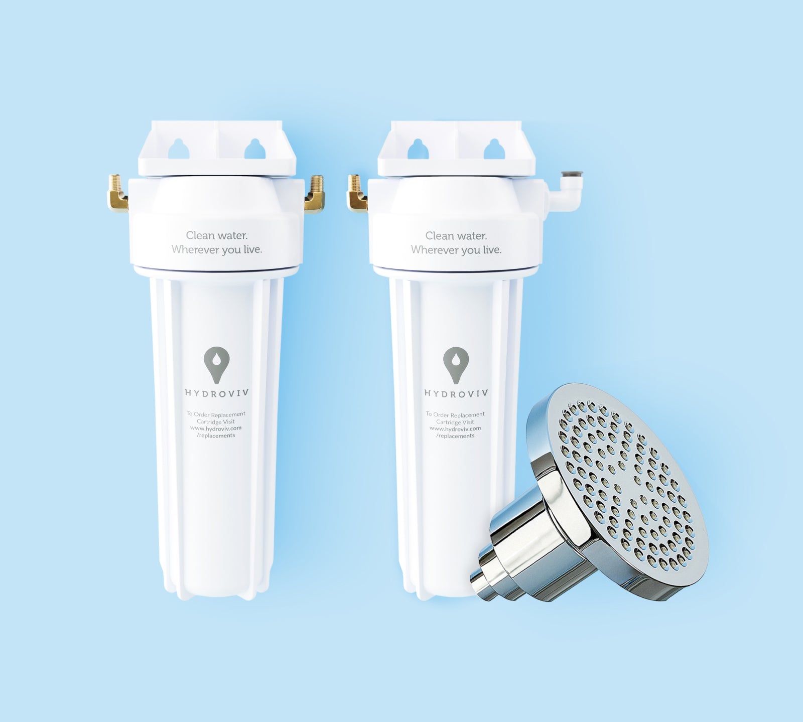 Hydroviv Faucet, Fridge, & Filtered Showerhead Water Filter Bundle